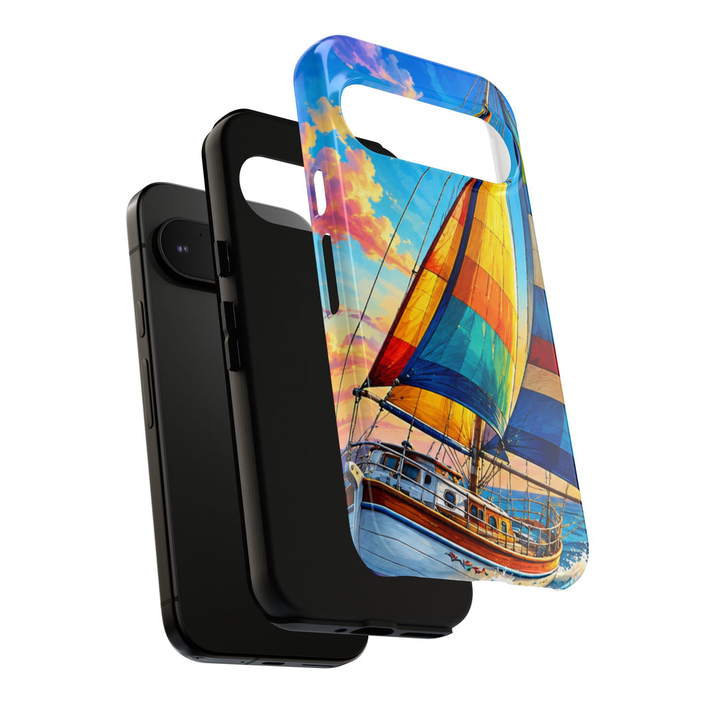 Sailboat Sunset Phone Case — Colorful Nautical iPhone Cover