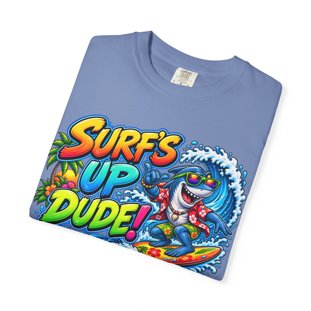 Surf's Up Dude! Surf Shark Graphic T-Shirt