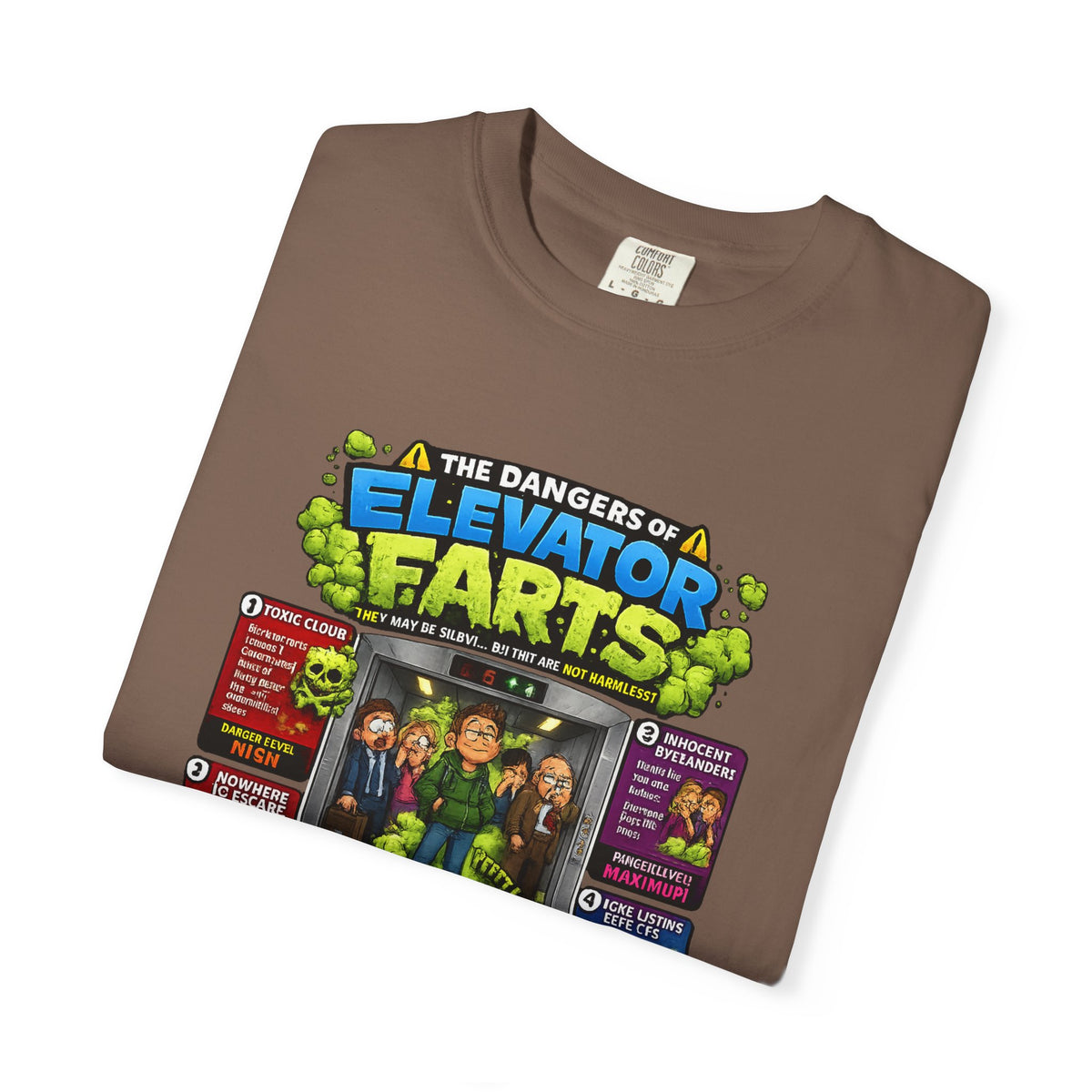 Elevator Farts chart T-shirt | Funny Bathroom Humor Tee
