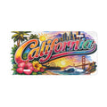 California Vintage Beach Script Vanity Plate | Golden Gate Sunset
