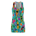 Kayak Floral Racerback Dress — Bright Tropical Watercolor AOP
