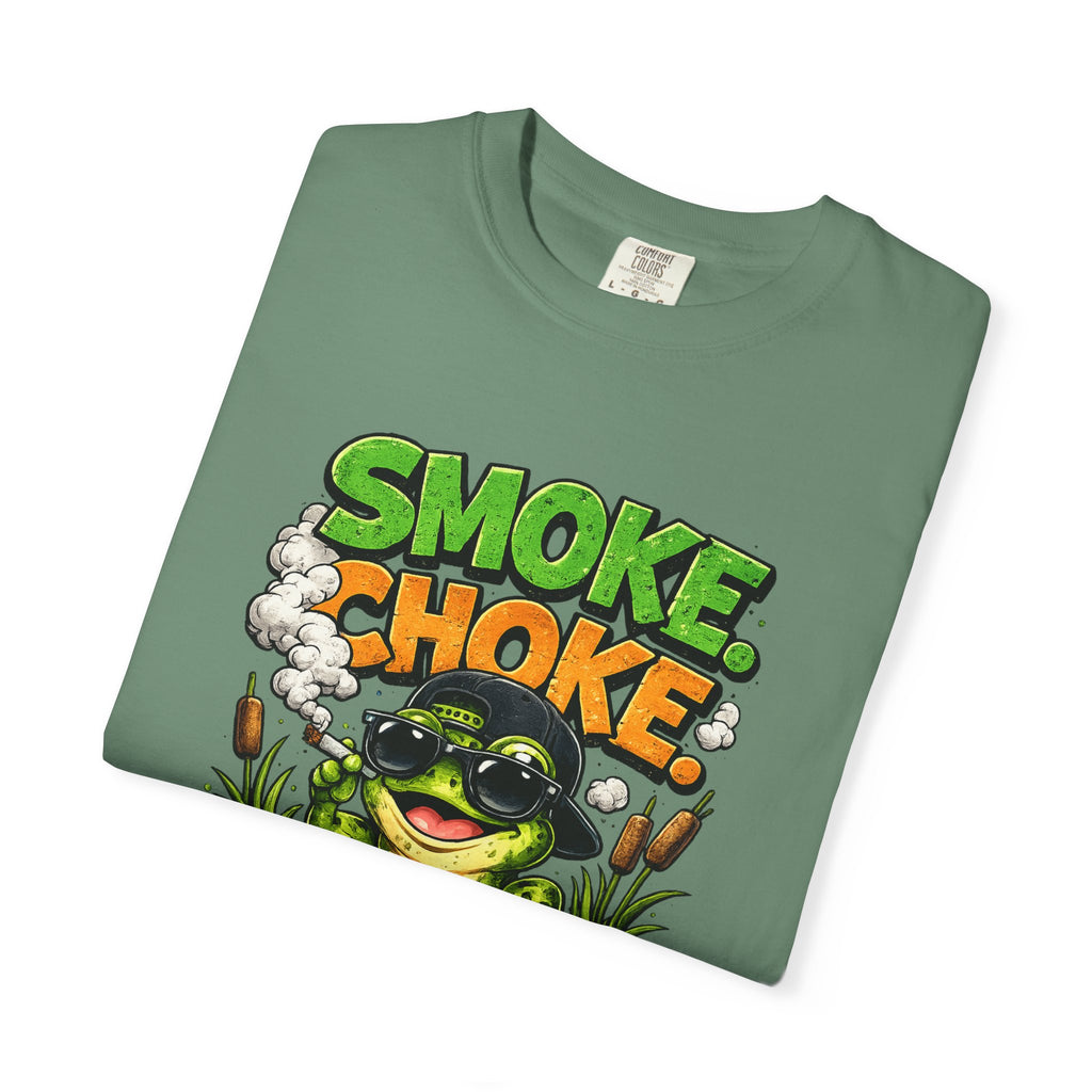Smoke Choke Croak Frog T-shirt | Graphic Frog Tee