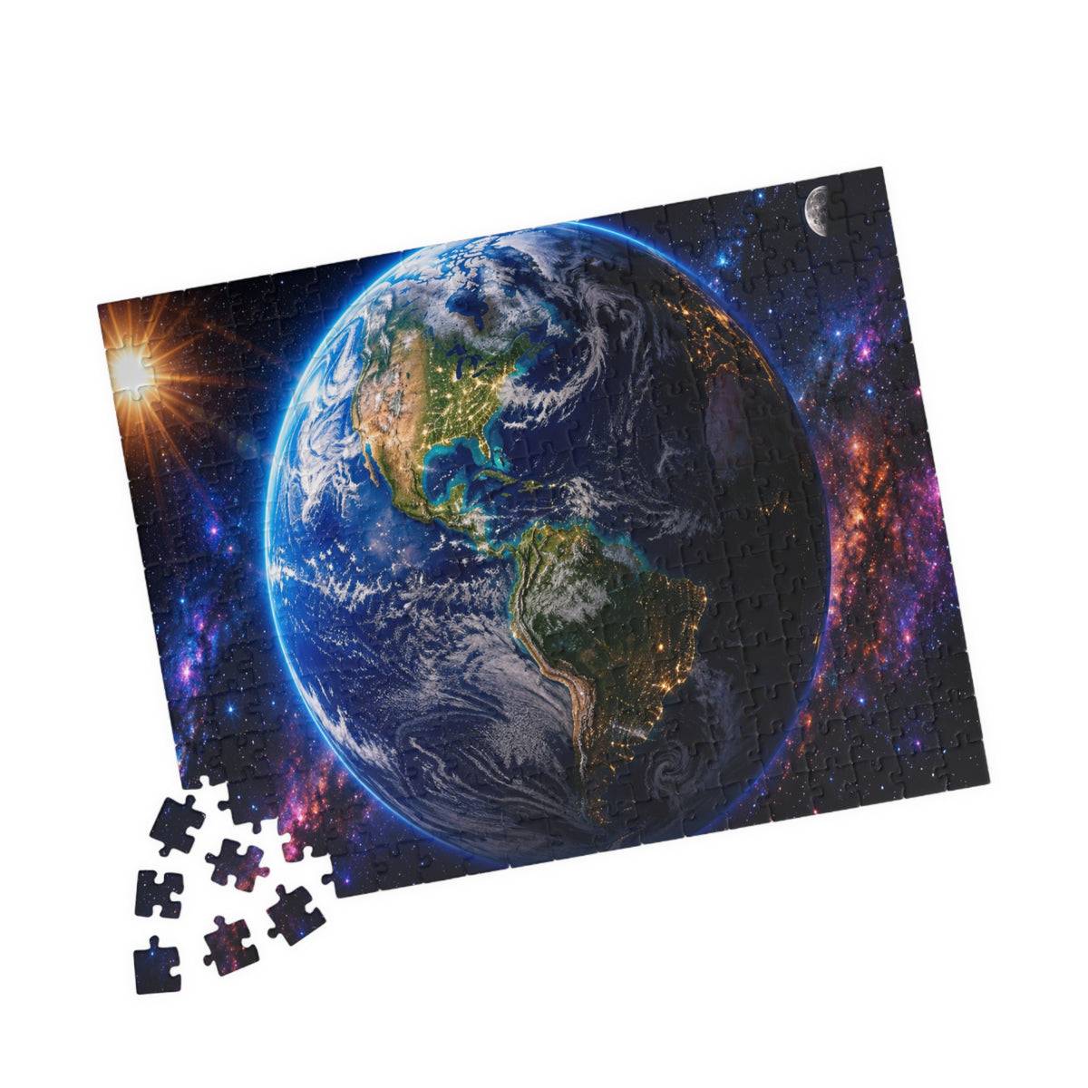 Earth from Space Jigsaw Puzzle — Planetary Scene Puzzle (110–1014 Pieces)