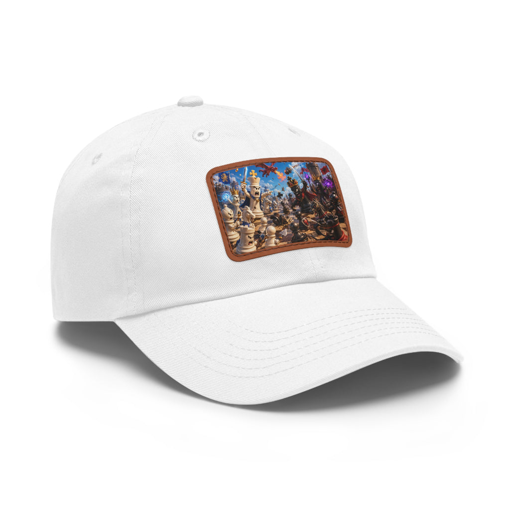 Dad Hat with Leather Patch (Rectangle)