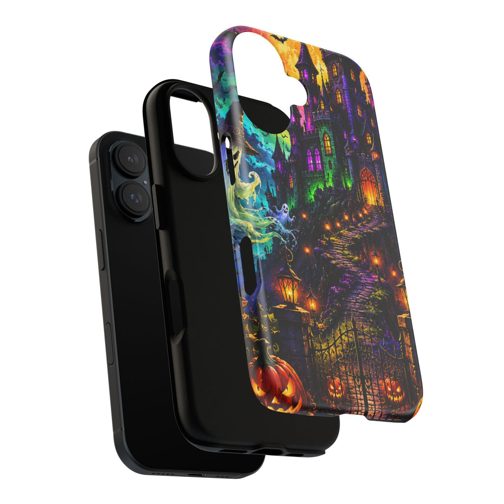 Halloween Haunted Castle Phone Case — Spooky Pumpkin & Ghost Tough Case