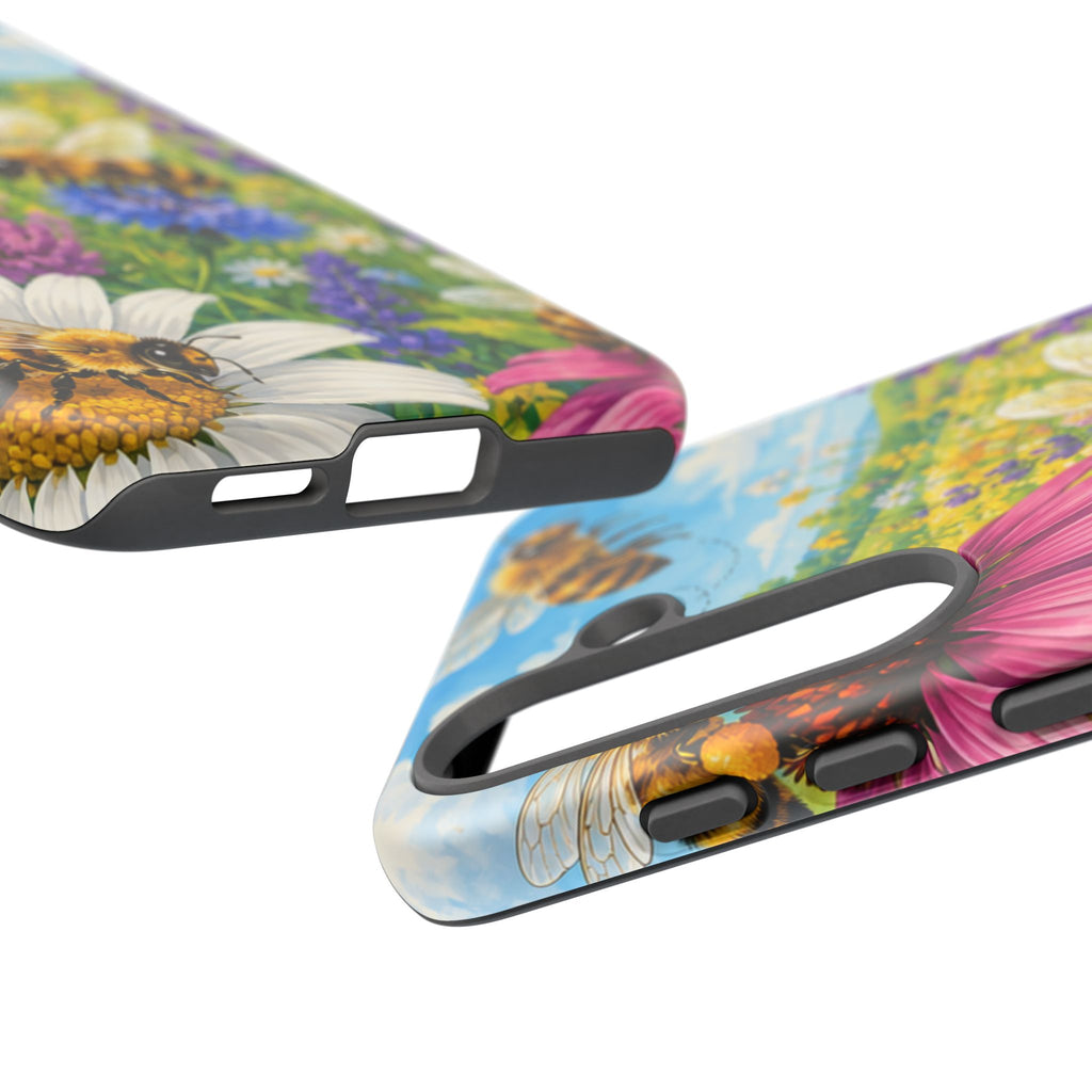 Bee Meadow Phone Case — Floral Honeybee Protective Cover