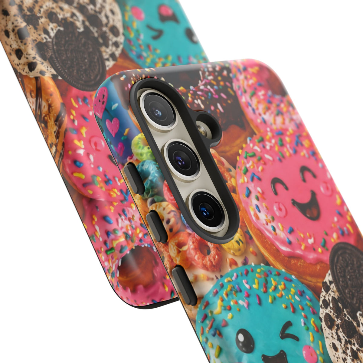 Donut Smile Tough Phone Case — Cute Colorful Desserts Protective Cover