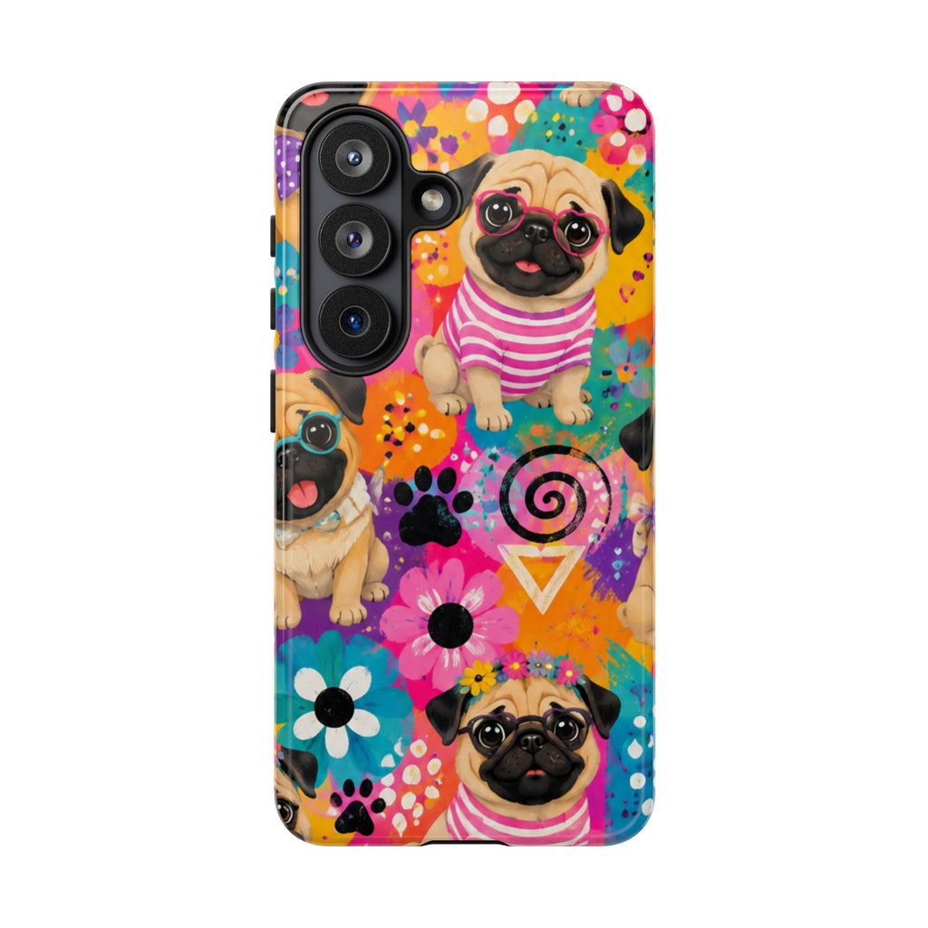 Pug Pop Art Phone Case — Colorful Pug Pattern Tough Case