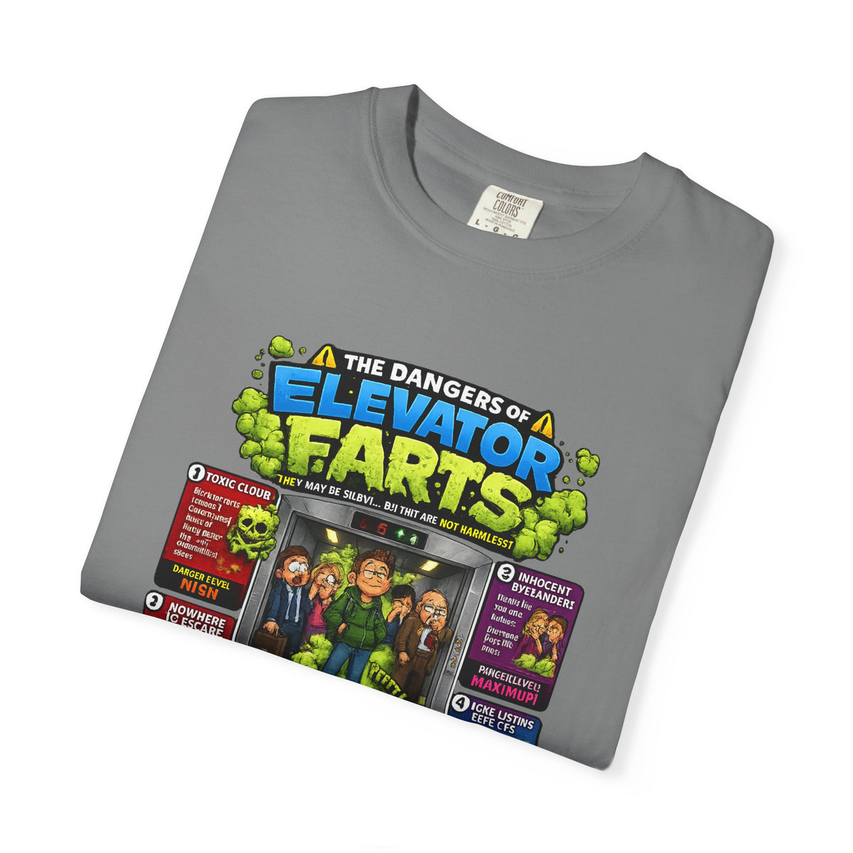 Elevator Farts chart T-shirt | Funny Bathroom Humor Tee