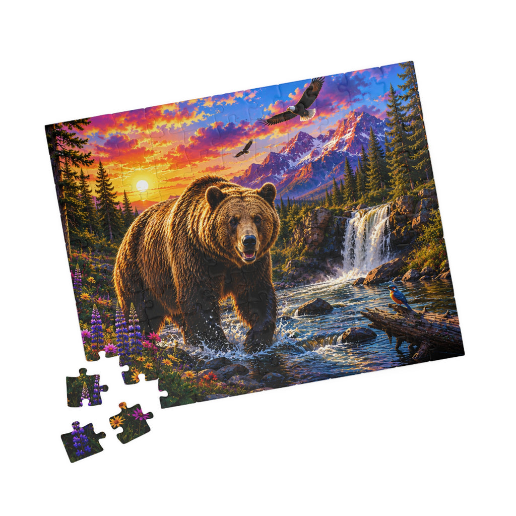 Mountain Bear Scenic Puzzle — Wildlife Jigsaw (110/252/520/1014 pcs)
