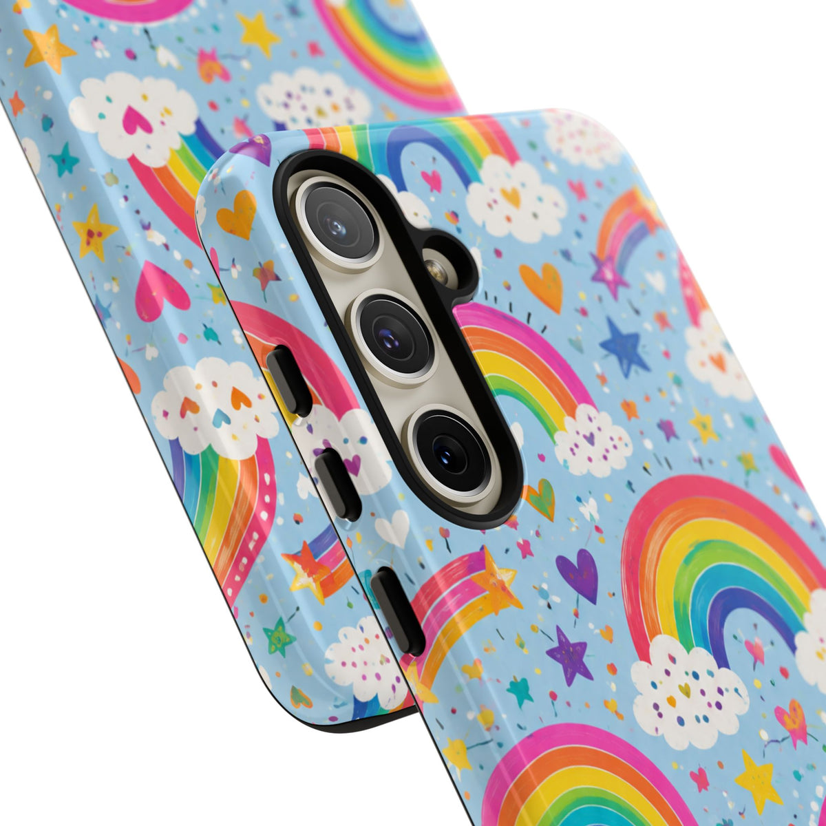Rainbow Clouds Phone Case — Cute Pastel Rainbow Pattern Tough Case
