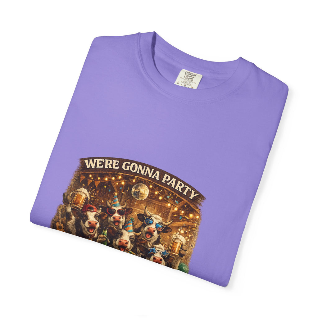 We're Gonna Party Until the Cows Come Home T-shirt | Funny Cow Party Shirt