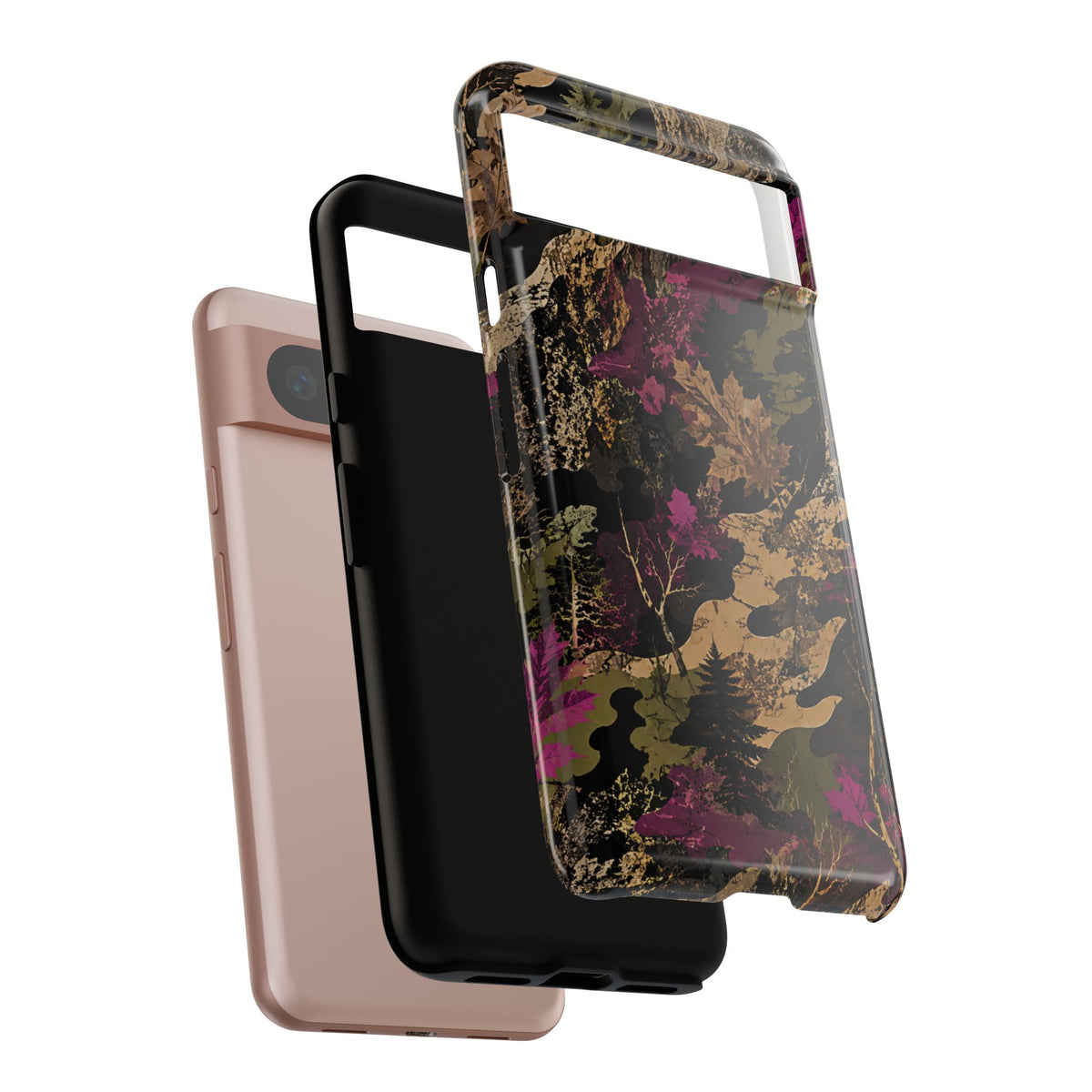 Camo Floral Tough Phone Case — Rugged Nature-Inspired Protection