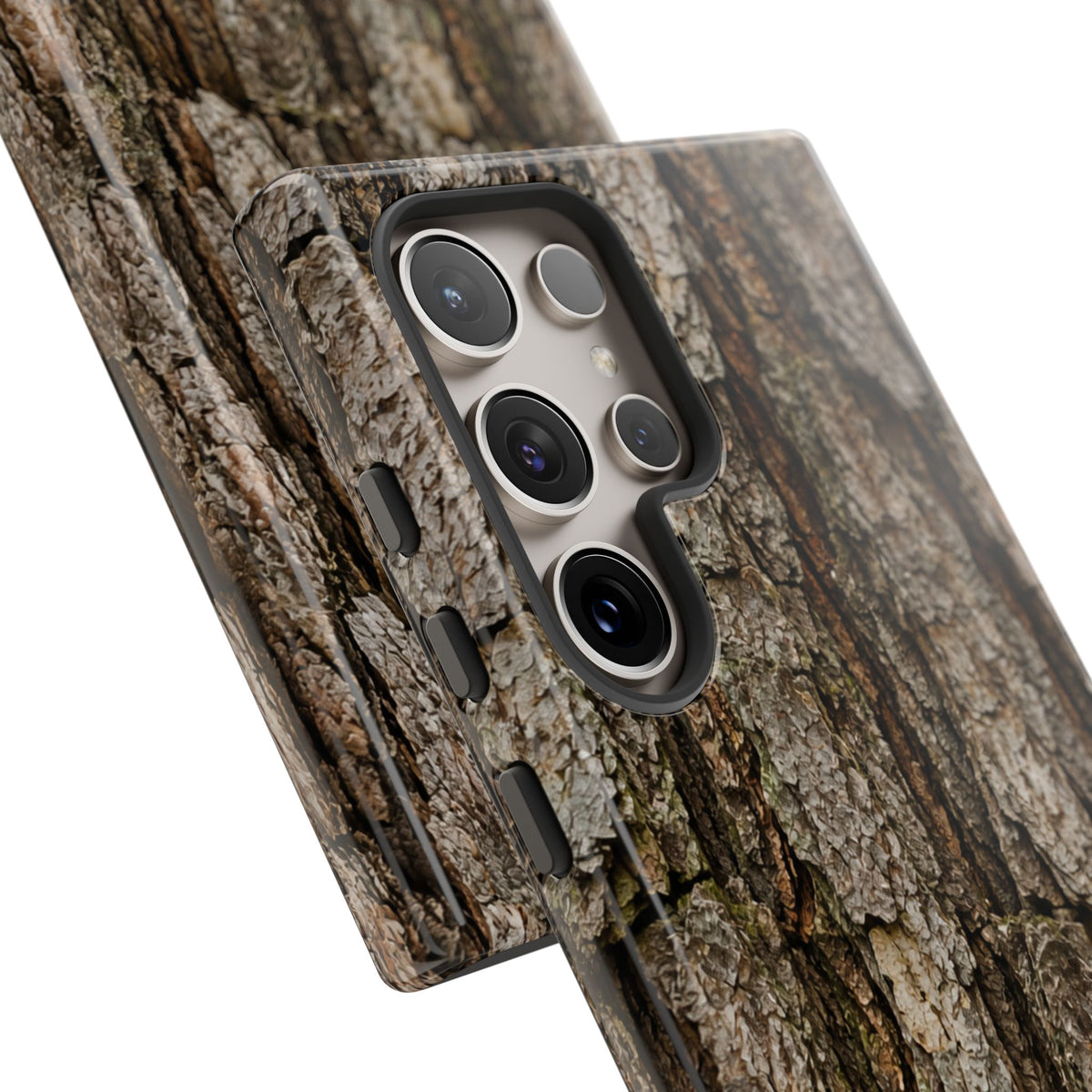 Bark Texture Phone Case - Rugged Woodland Camouflage for Nature Lovers