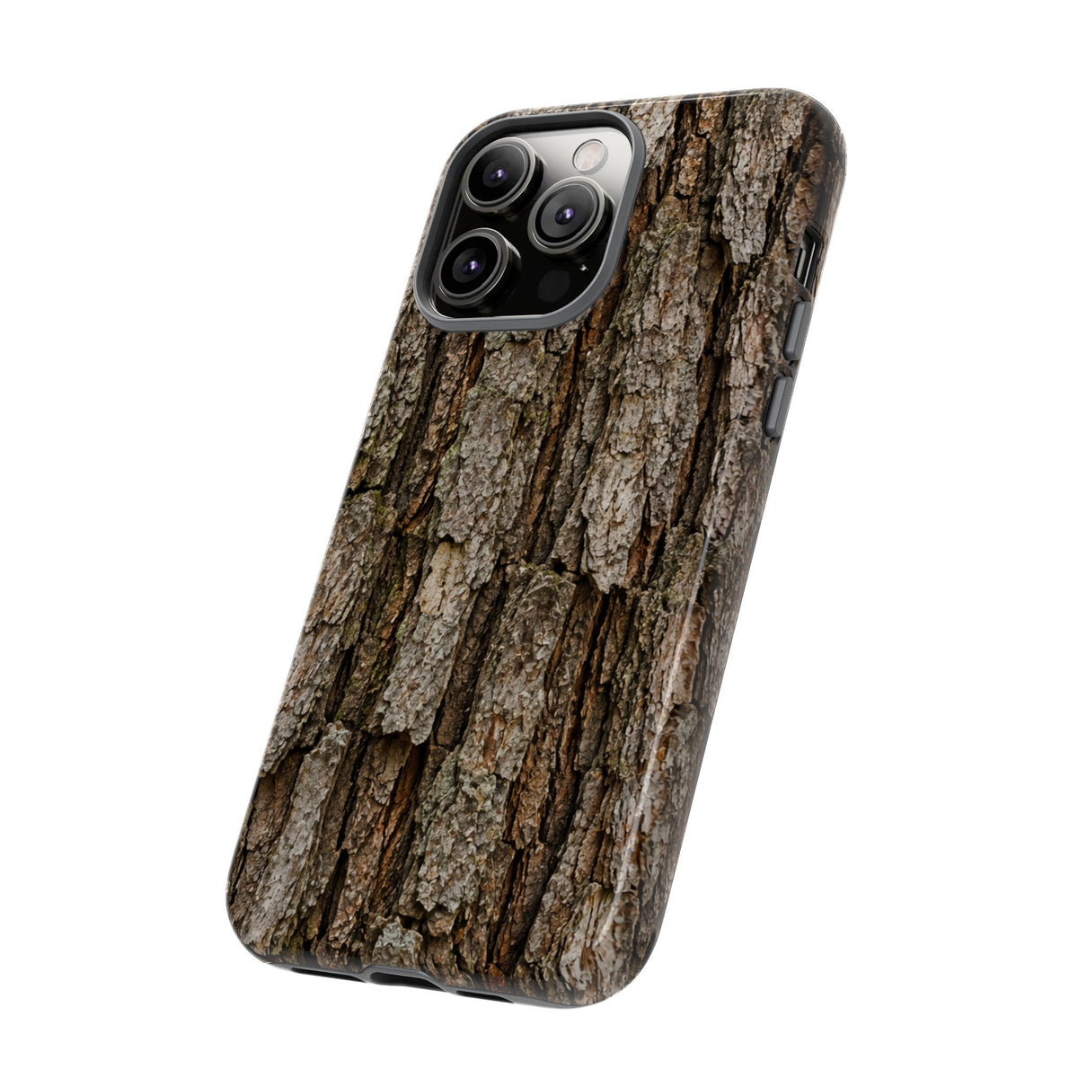 Bark Texture Phone Case - Rugged Woodland Camouflage for Nature Lovers