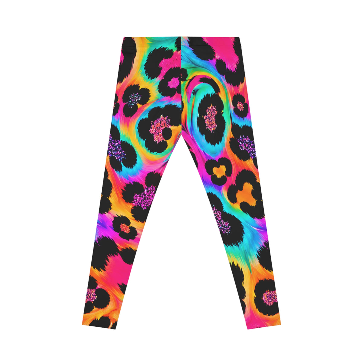 Neon Rainbow Leopard Print Leggings