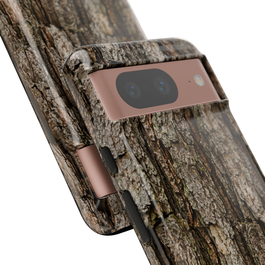 Bark Texture Phone Case - Rugged Woodland Camouflage for Nature Lovers
