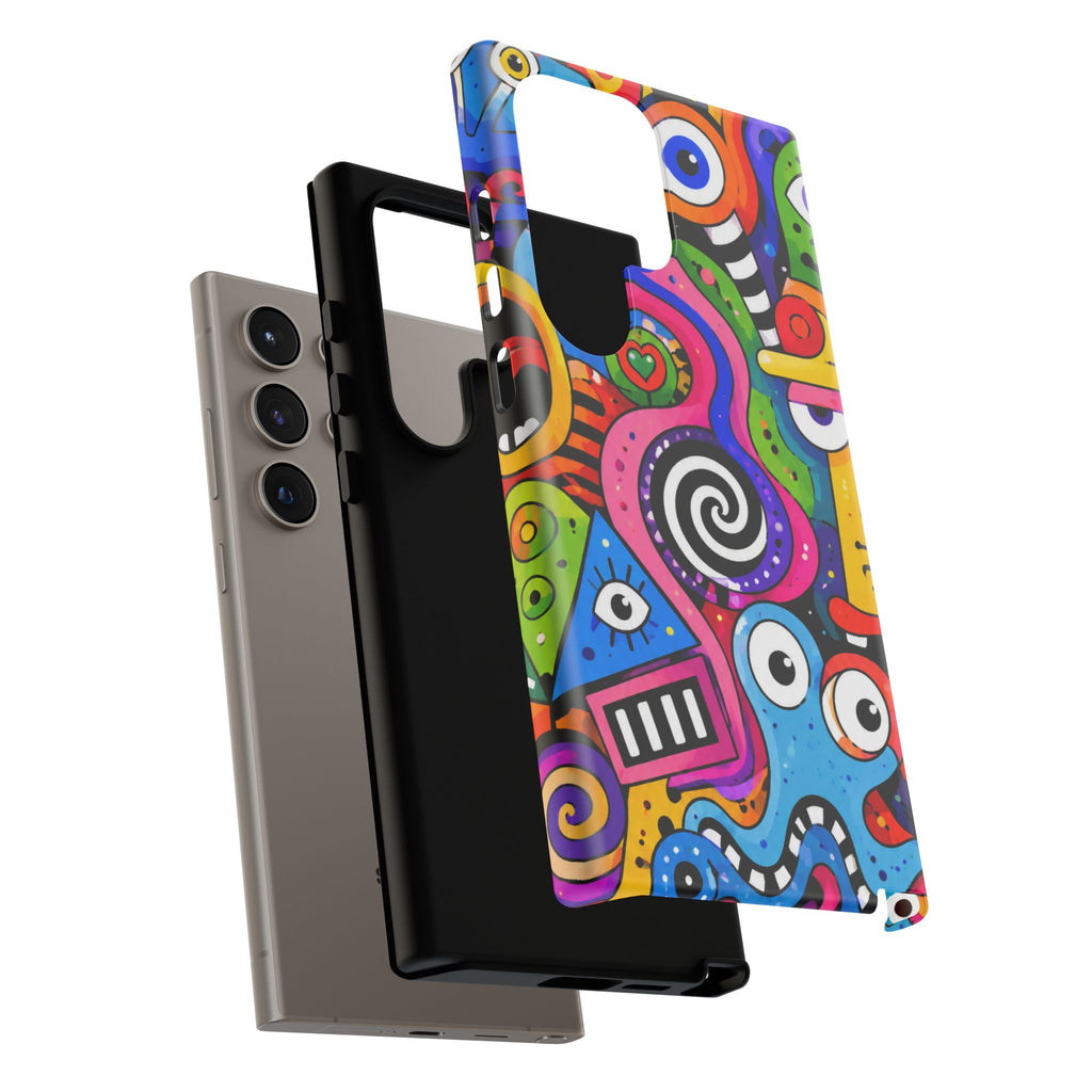 Colorful Abstract Doodle Tough Phone Case