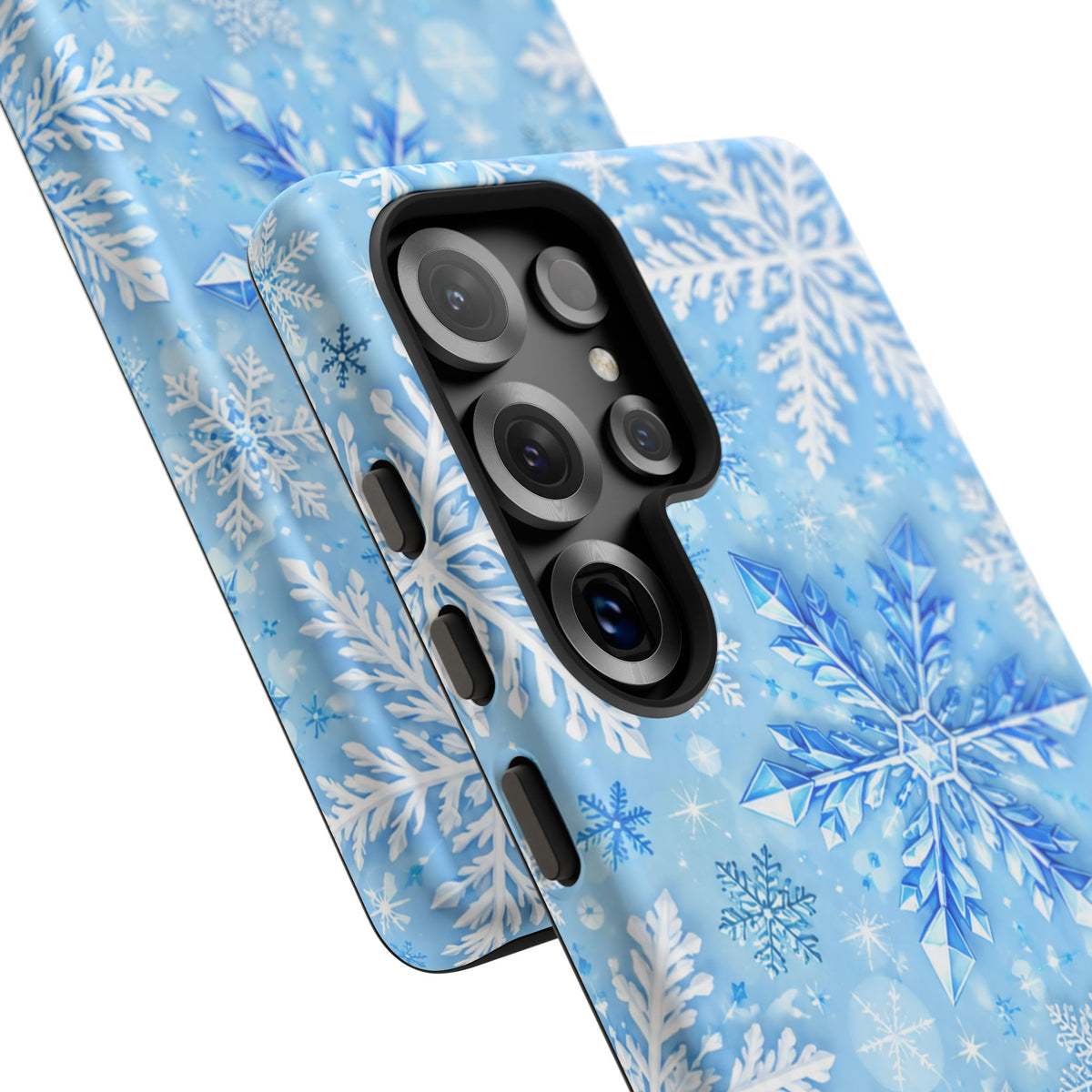 Winter Snowflake Tough Phone Case — Blue Holiday Protective Cover