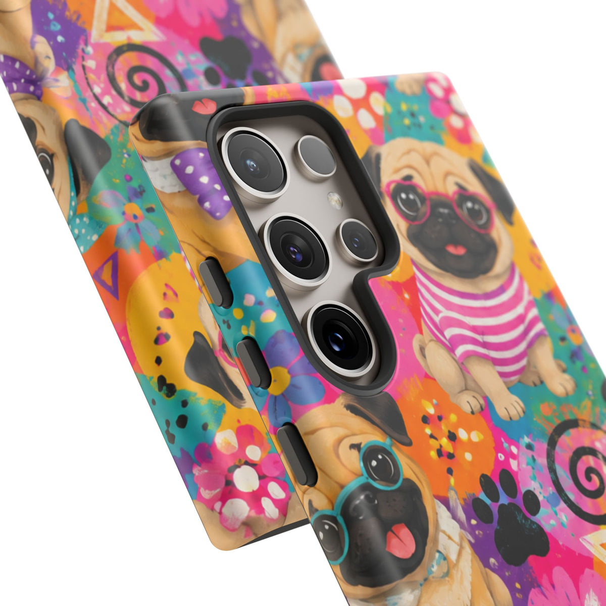 Pug Pop Art Phone Case — Colorful Pug Pattern Tough Case