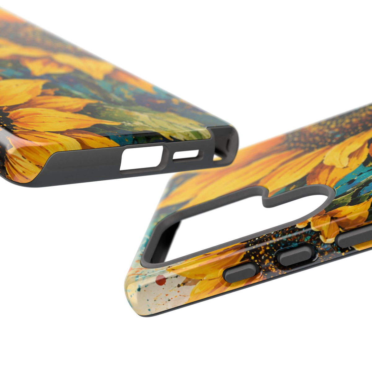 Sunflower Art Phone Case — Vibrant Yellow Floral Tough Case