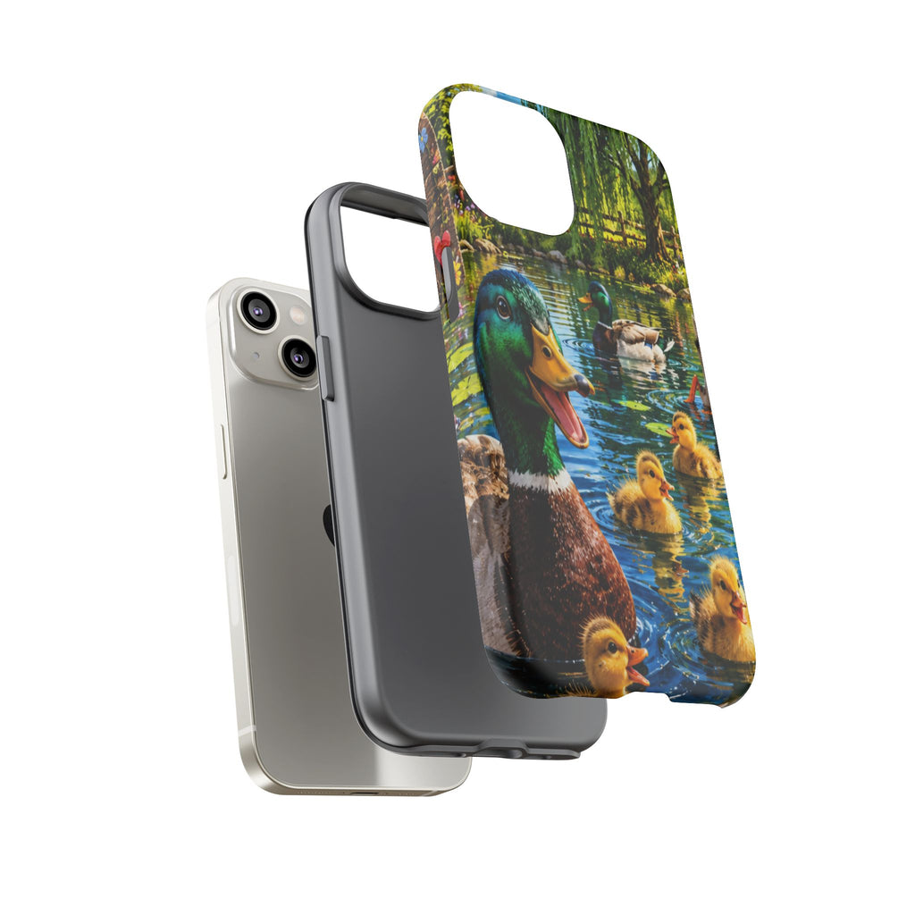 Duck Family Phone Case — Cute Mallard & Ducklings Protective Tough Case