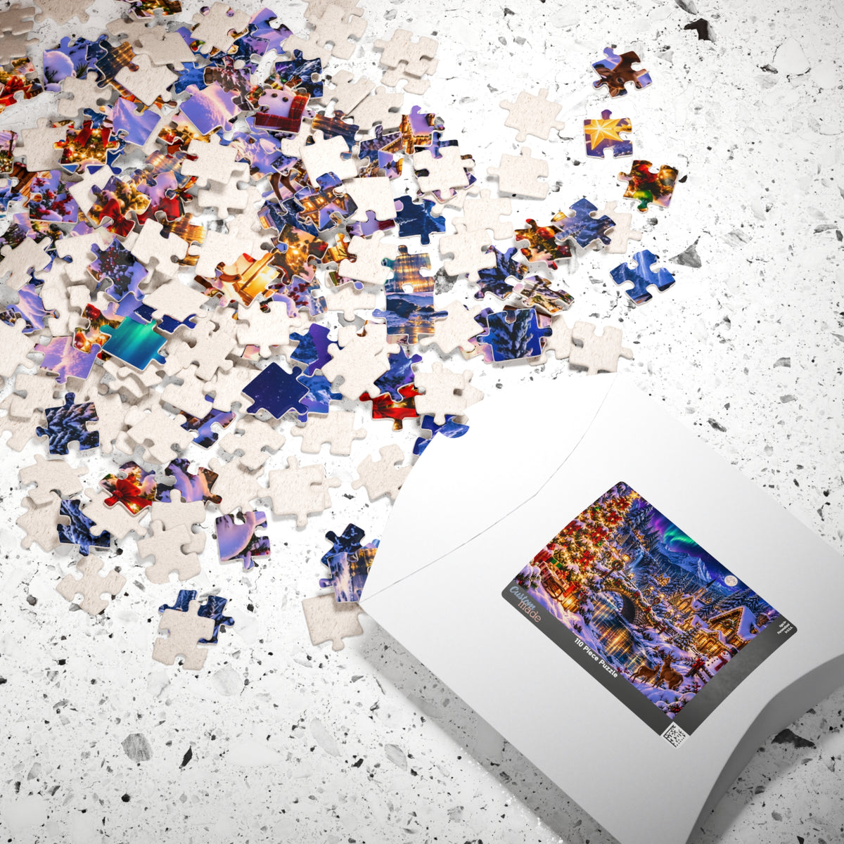 Christmas Village Winter Puzzle — Holiday Jigsaw (110/252/520/1014 pcs)
