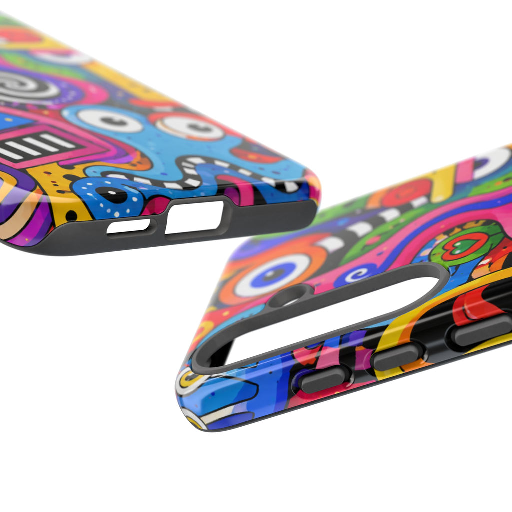 Colorful Abstract Doodle Tough Phone Case