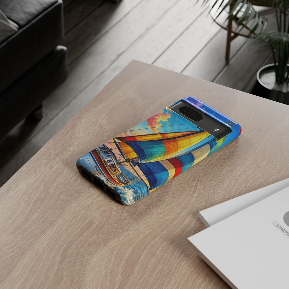 Sailboat Sunset Phone Case — Colorful Nautical iPhone Cover