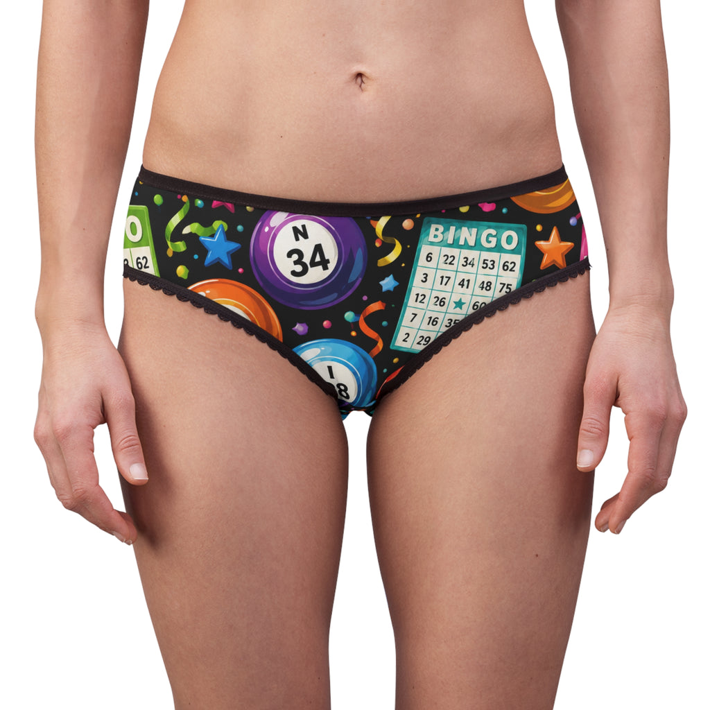 Bingo Night Women's Briefs — Fun Lottery Ball & Card Print