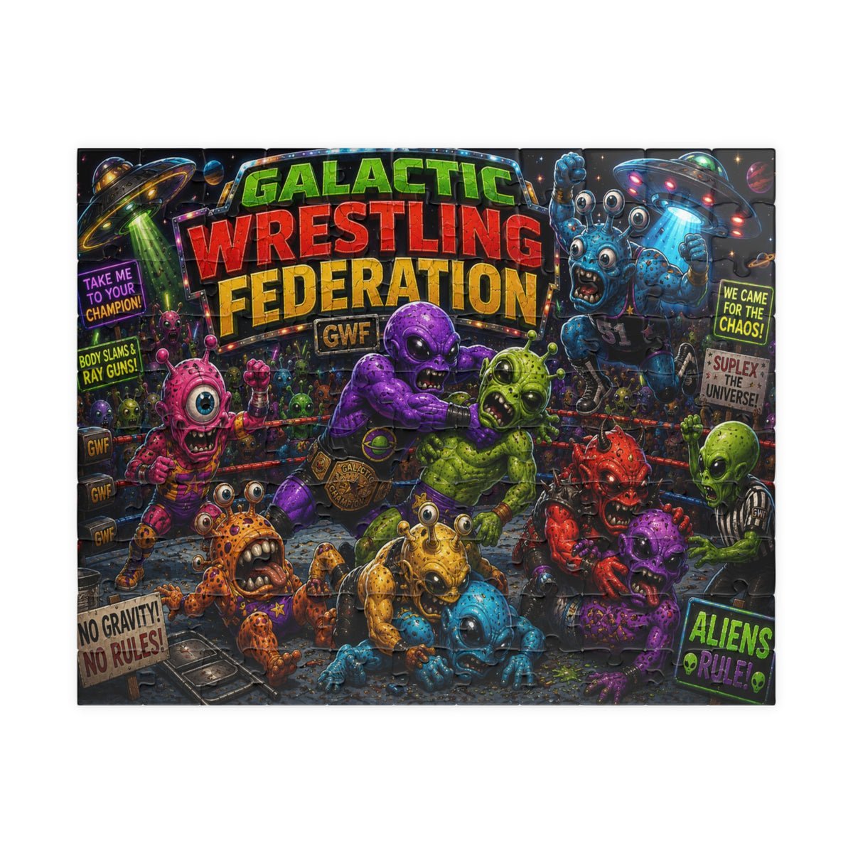 Galactic Wrestling Federation aliens puzzle | Jigsaw Puzzle