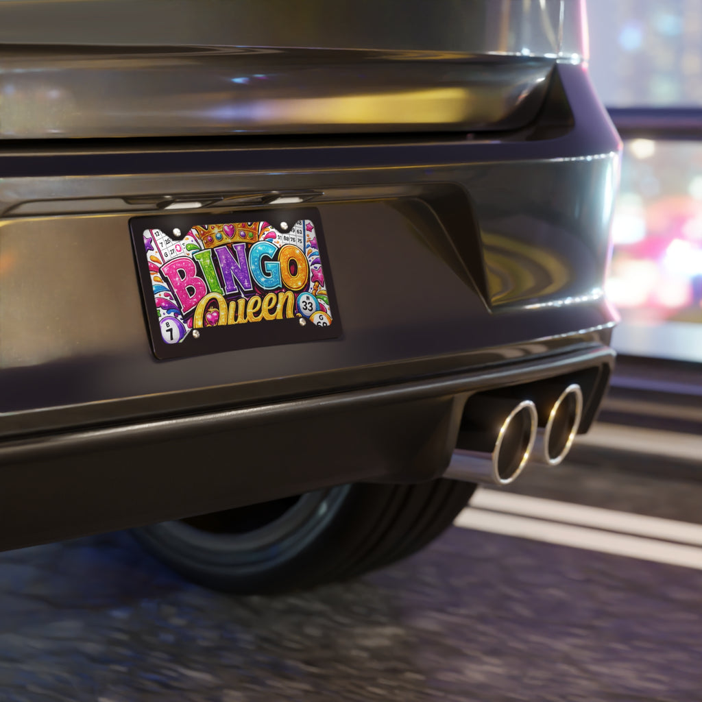 Bingo Queen Vanity Plate | Colorful Bingo Design License Plate