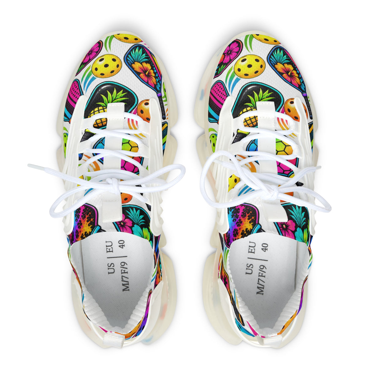 Mesh Sneakers — Vibrant Tropical Fruit Print Women’s Sneakers