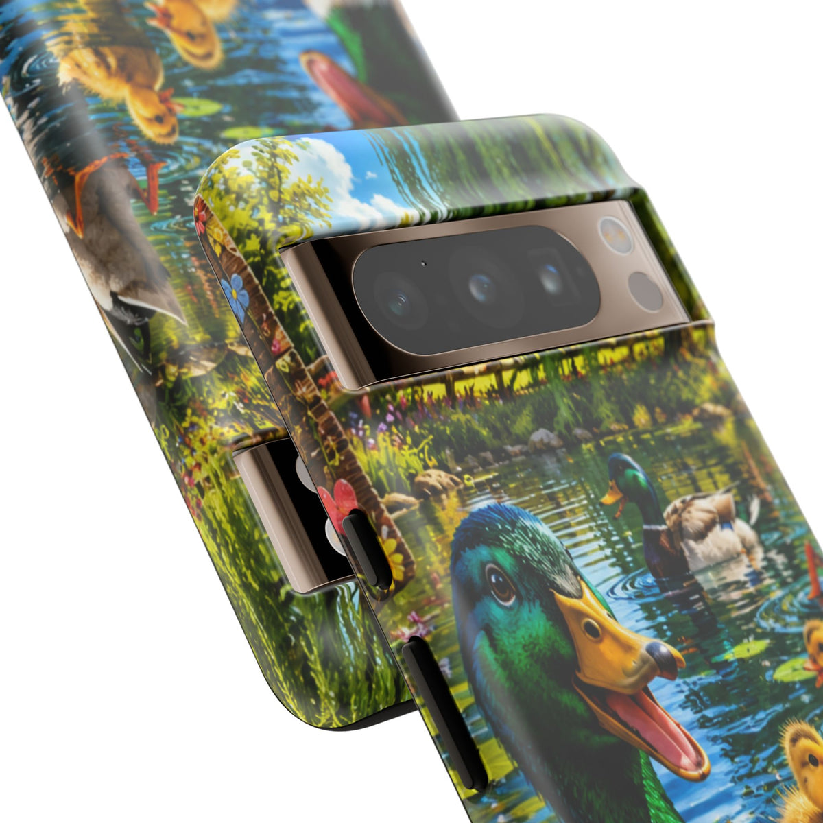 Duck Family Phone Case — Cute Mallard & Ducklings Protective Tough Case