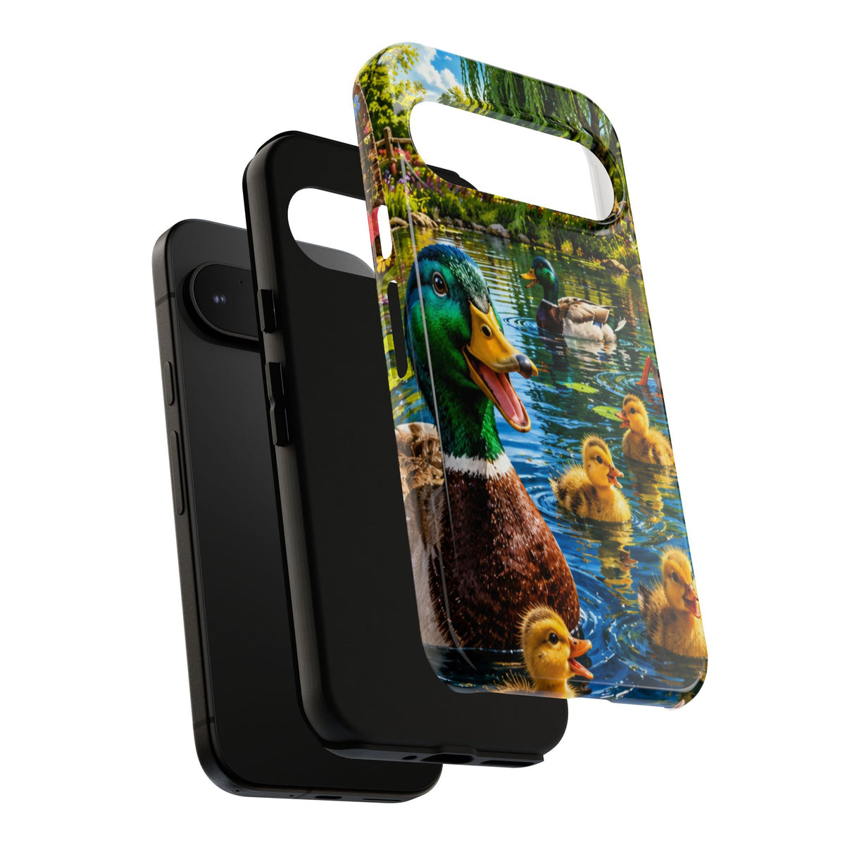 Duck Family Phone Case — Cute Mallard & Ducklings Protective Tough Case