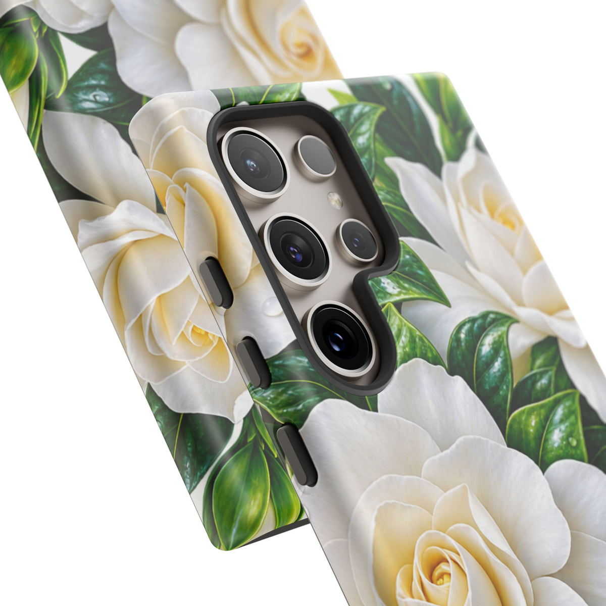 Floral Camellia Tough Case — White Gardenia Phone Cover