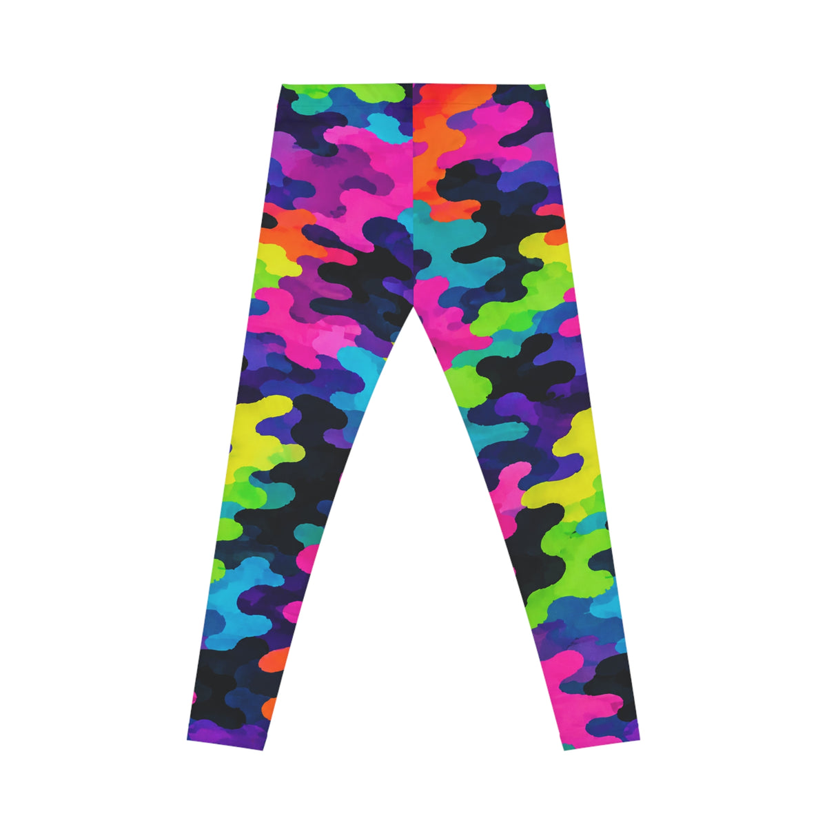 Neon Camo Leggings — Women's Vibrant All-Over-Print Activewear