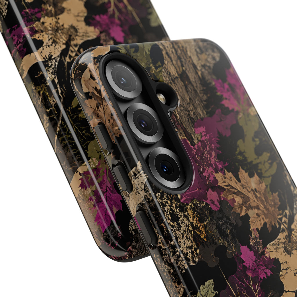 Camo Floral Tough Phone Case — Rugged Nature-Inspired Protection