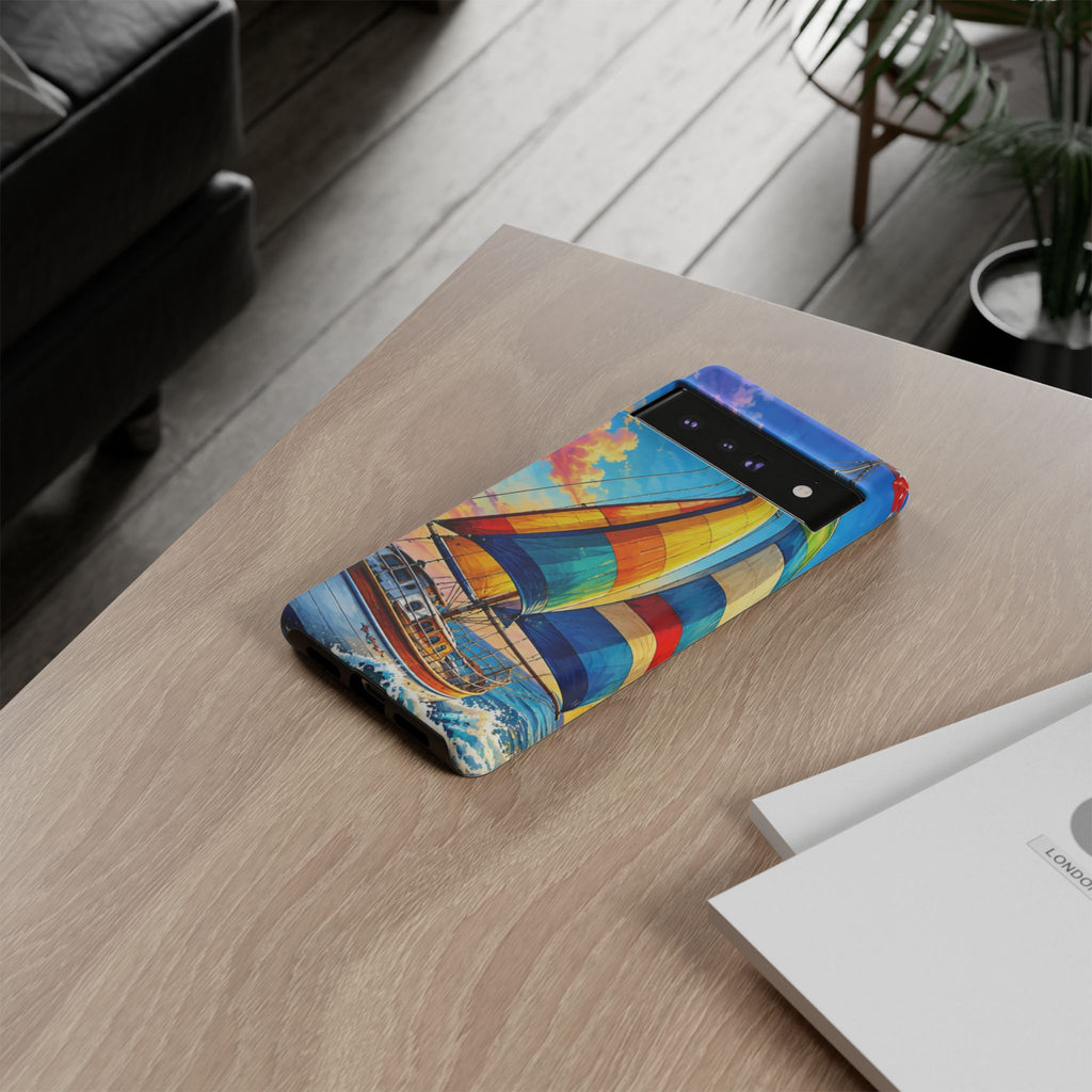 Sailboat Sunset Phone Case — Colorful Nautical iPhone Cover