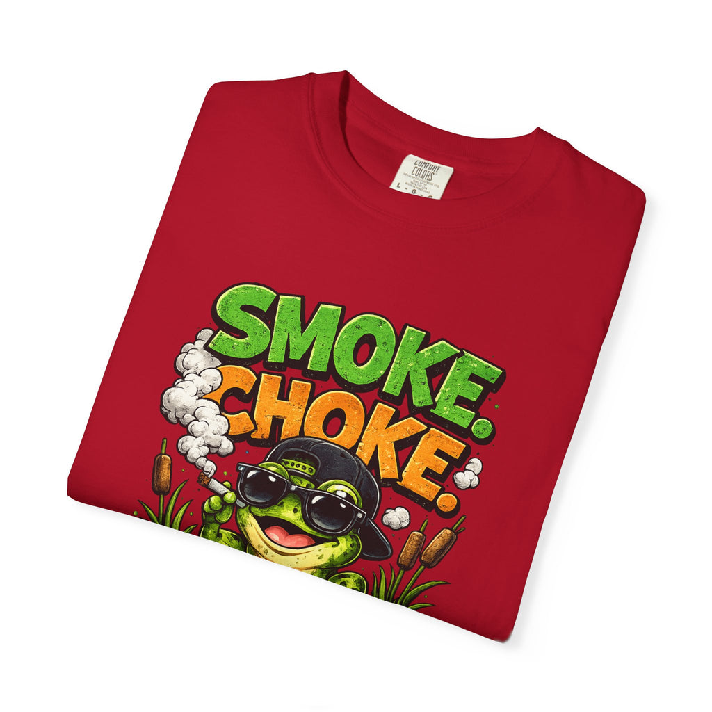 Smoke Choke Croak Frog T-shirt | Graphic Frog Tee