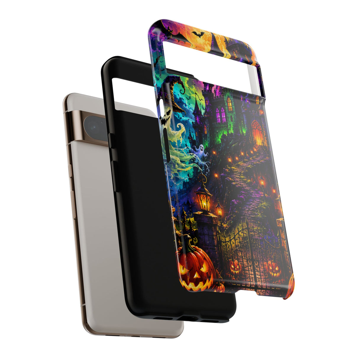 Halloween Haunted Castle Phone Case — Spooky Pumpkin & Ghost Tough Case