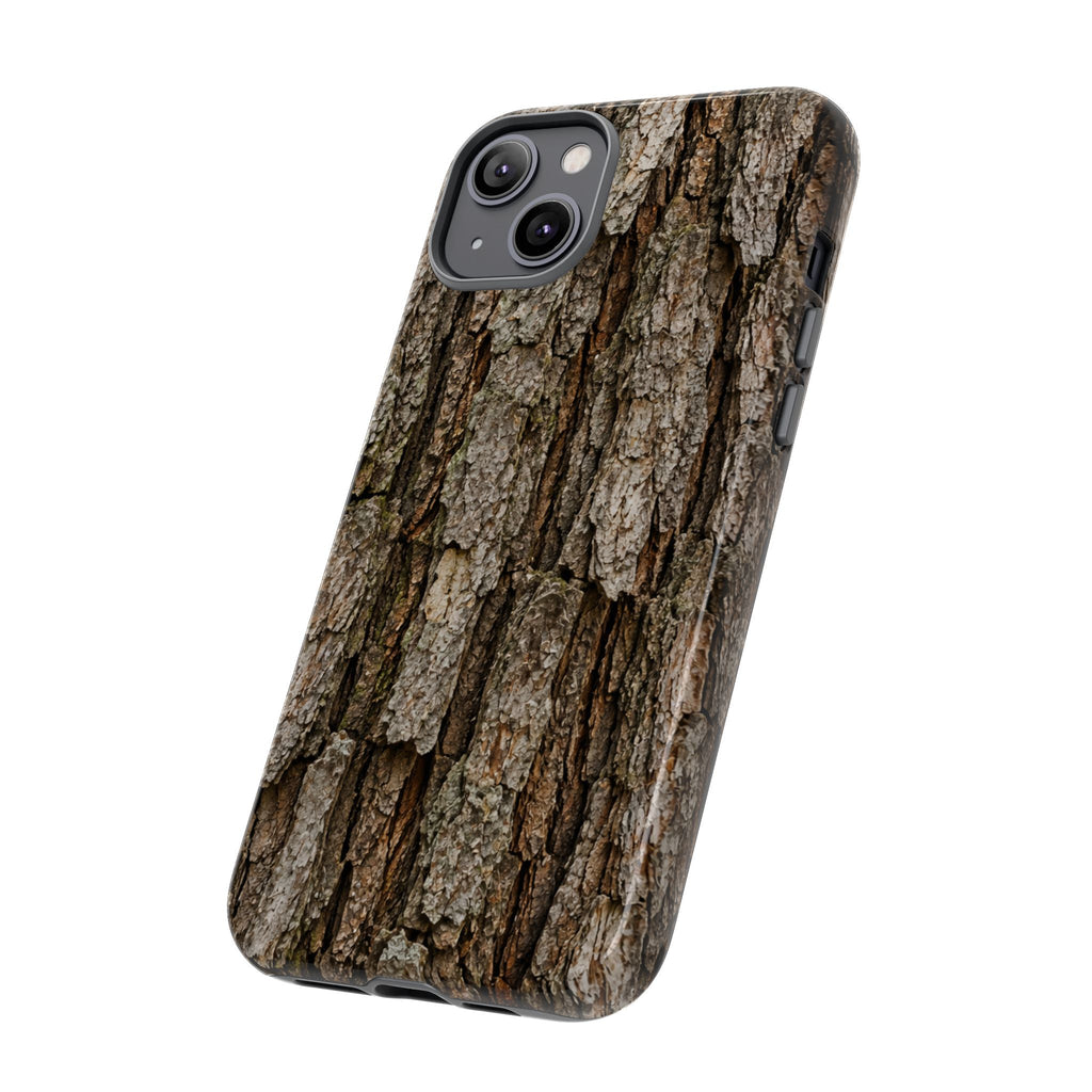 Bark Texture Phone Case - Rugged Woodland Camouflage for Nature Lovers