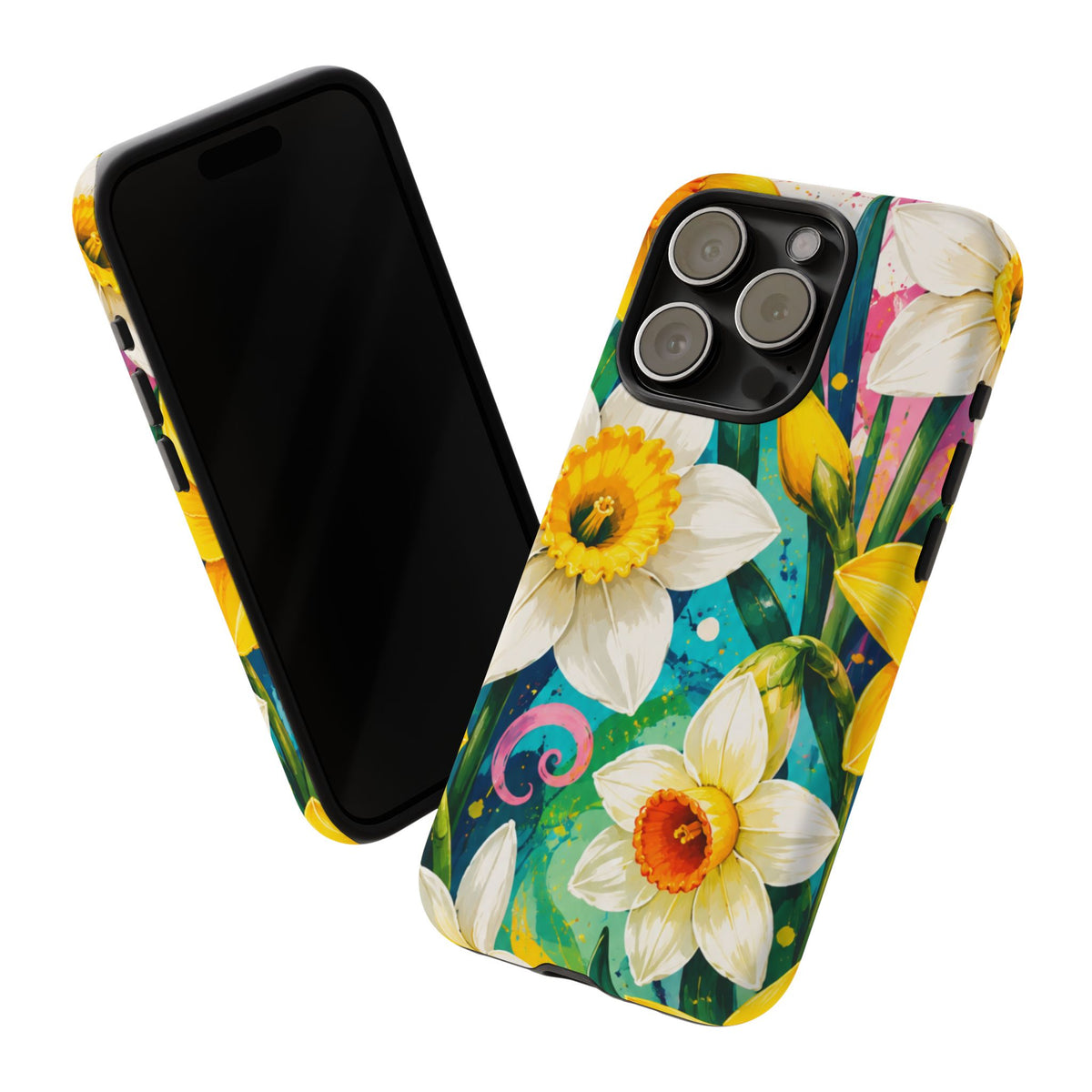 Daffodil Floral Phone Case — Bright Spring Garden Protective Cover