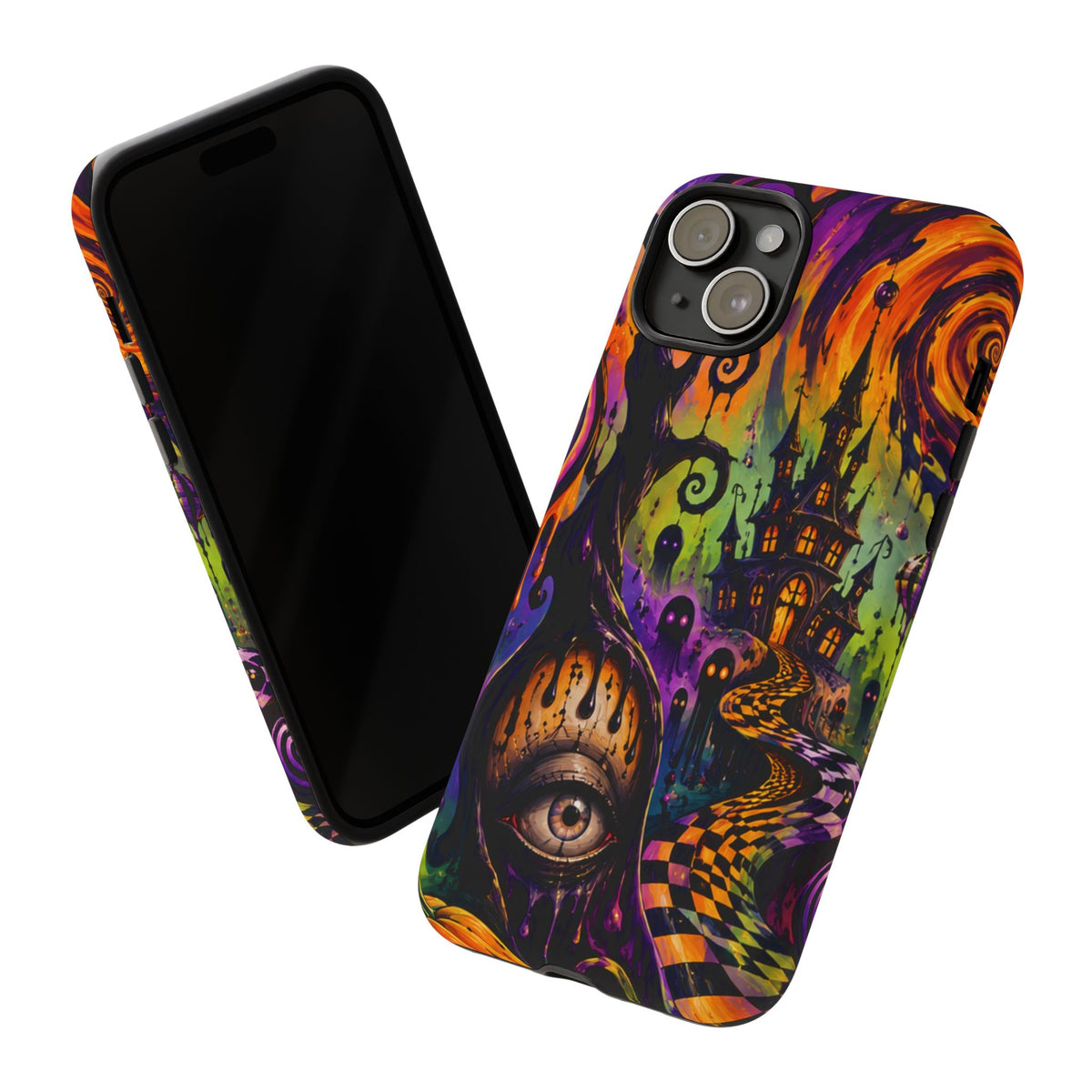 Phone Case — Psychedelic Haunted House Halloween Design