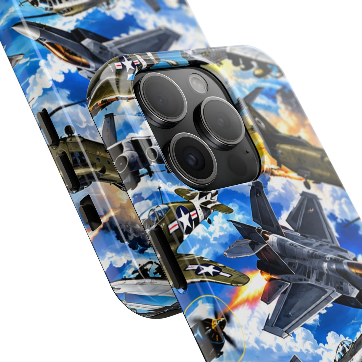 Military Aircraft Tough Phone Case – Vintage & Modern Jet Fighter Print