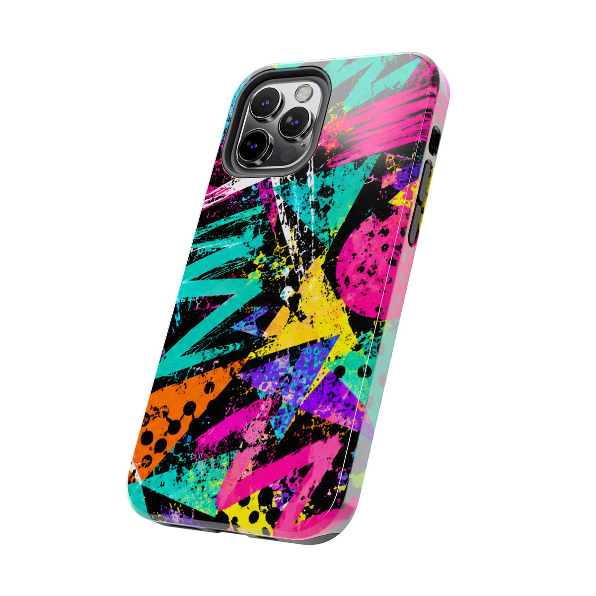 Tough Phone Case — Neon Graffiti Splash Protective Cover