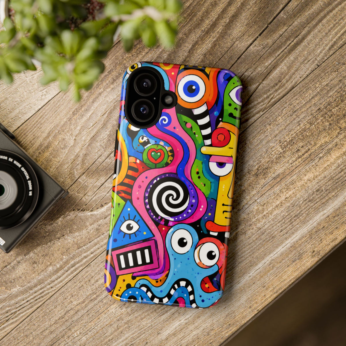 Colorful Abstract Doodle Tough Phone Case
