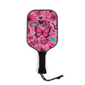 Pickleball Paddles – Pink Butterfly Floral Design Kit (2 Paddles + Balls)