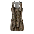 Bark Print Racerback Dress — Rustic Tree Bark All-Over Print