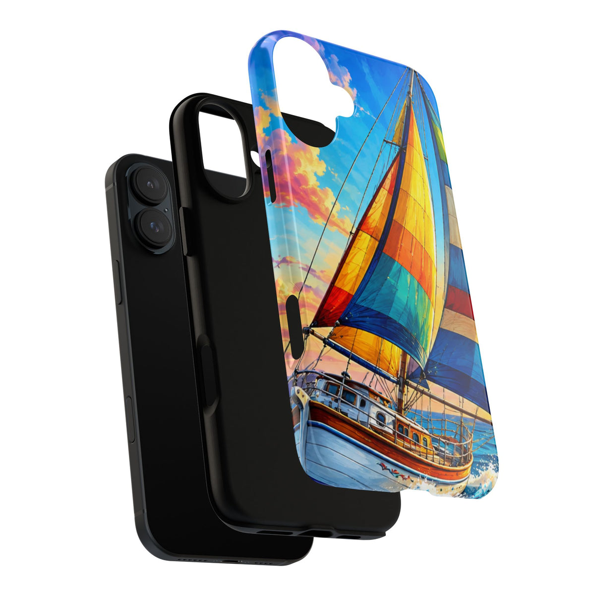 Sailboat Sunset Phone Case — Colorful Nautical iPhone Cover